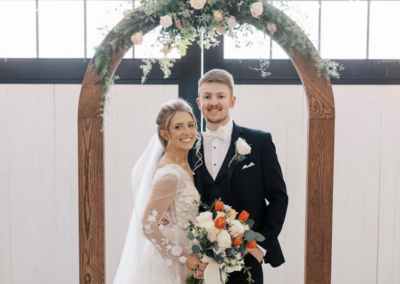 Sentimental Wedding Arch, Cut by the Grooms Father and Grandfather 40 years ago